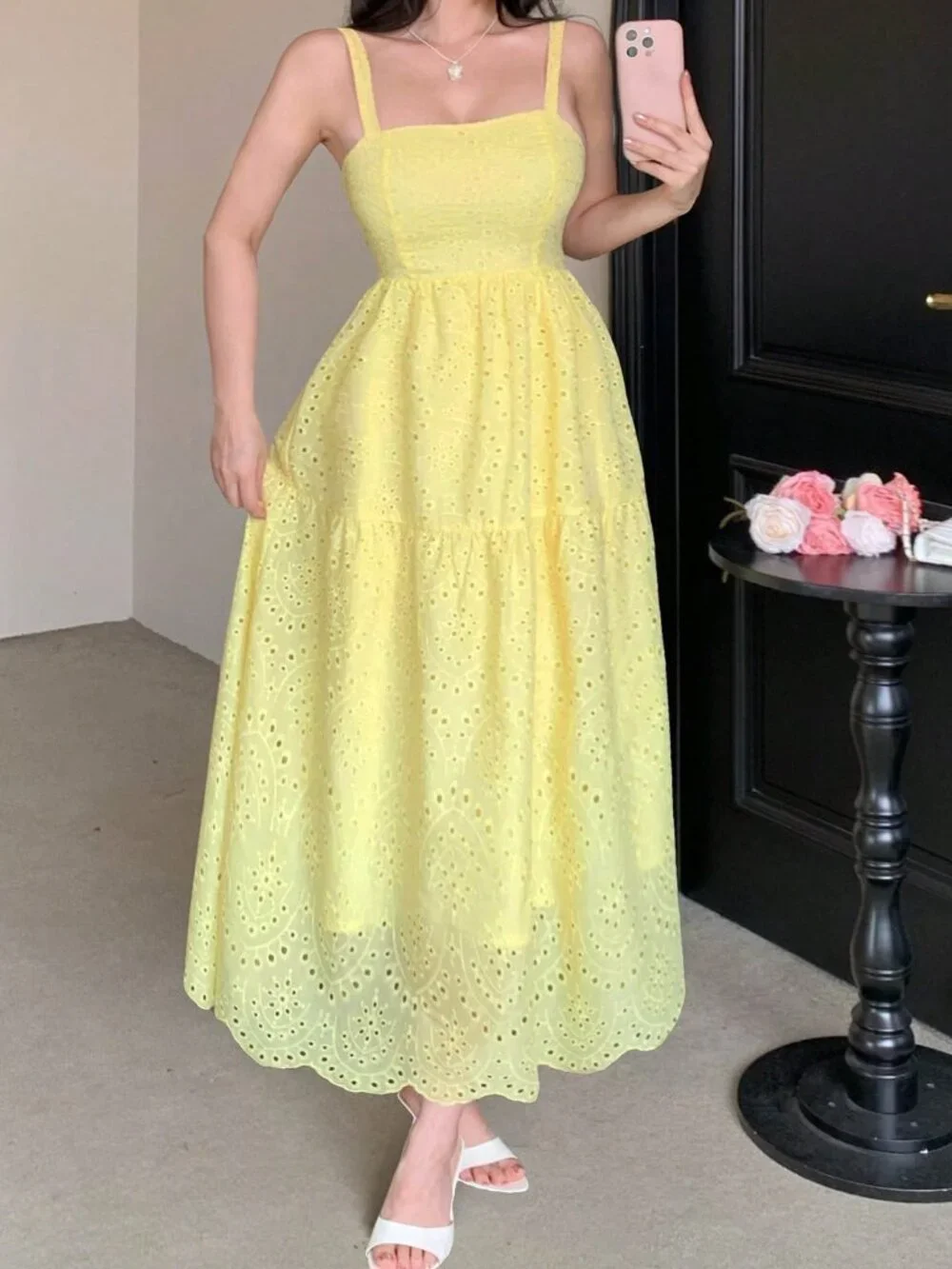 Yellow Boho Women's Casual Long Sundress